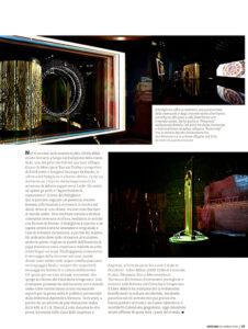 Architectural design of Holy See Pavilion at Dubai Expo 2020 by DINICOLADESIGN Studio, featured in Interni Magazine showcasing exhibition installation