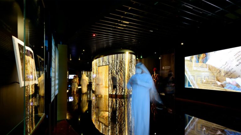 Visitors experiencing the Holy See Pavilion at Expo 2020 Dubai.